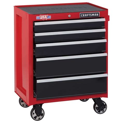 craftsman 2000 series 5-drawer steel rolling tool cabinet red|craftsman 5 drawer tool chest.